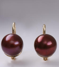 Stuchlík zlaté perlové náušnice N157 