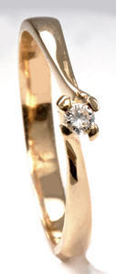 Stuchlík zlatý prsten s diamantem PD547 