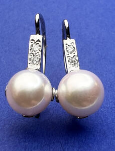 Stuchlík perlové náušnice s diamanty 023500 