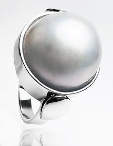 Stuchlík zlatý perlový prsten 014935 