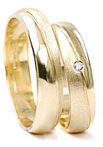 Zlaté snubní prsteny S62 