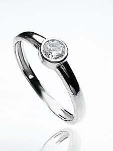 Stuchlík zlatý prsten se zirkonem 201194 