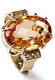 Zlatý prsten s citrínem a diamanty PD466 - 1/2