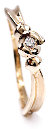 Zlatý prsten s diamantem PD275 