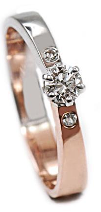 Zlatý prsten s diamanty PD492 