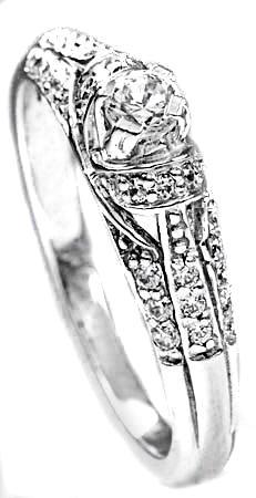 Stuchlík zlatý prsten se zirkony P626 
