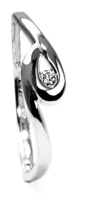 Zlatý prsten s diamantem PD21 