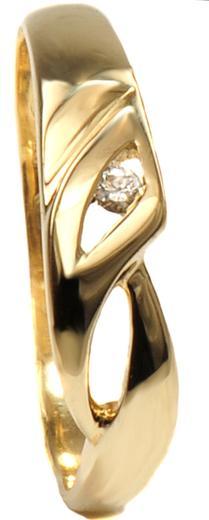 Zlatý prsten s diamantem PD2016 