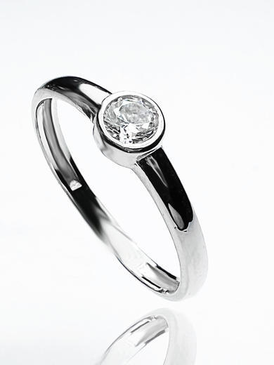 Stuchlík zlatý prsten se zirkonem 201194  - 1