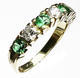 Stuchlík zlatý prsten se zeleným zirkonem 201276 - 2/5