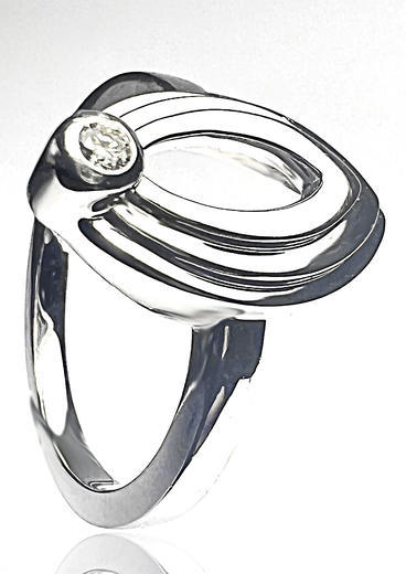 Stuchlík zlatý prsten s diamantem 035568  - 2
