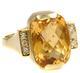 Zlatý prsten s citrínem a diamanty PD476 - 2/3