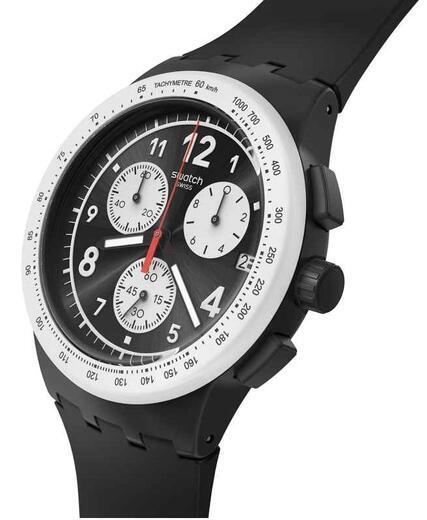 SWATCH HODINKY SUSB420 NOTHING BASIC ABOUT BLACK  - 2