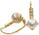 Zlaté náušnice s perlami a diamanty N3022 - 2/2