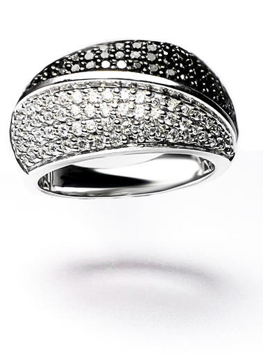 Stuchlík zlatý prsten s diamanty Black and White 039523  - 2