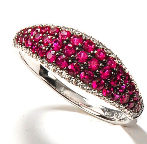 Stuchlík zlatý prsten s rubíny a diamanty PD2013  - 2