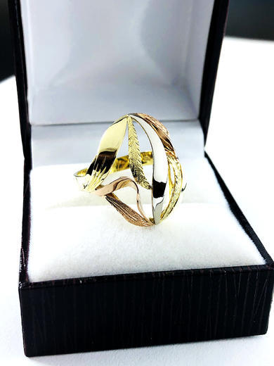 Stuchlík zlatý prsten retro 012338  - 2