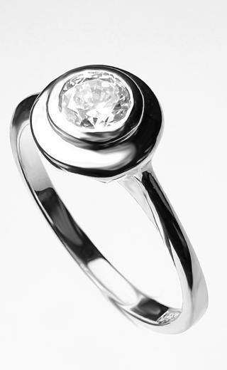 Zlatý prsten se zirkonem 015325  - 2