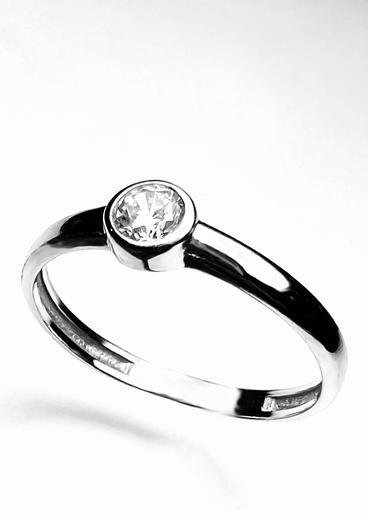 Zlatý prsten se zirkonem 201194  - 2