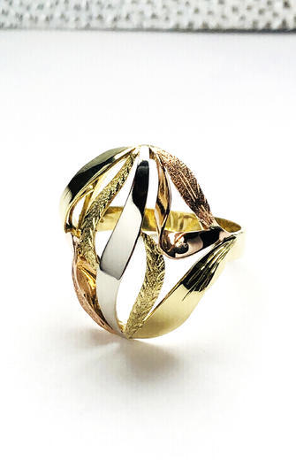 Zlatý prsten retro 012338  - 3
