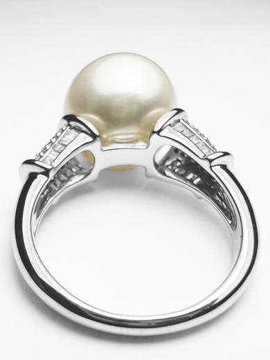 Zlatý prsten s mořskou perlou 019236  - 3