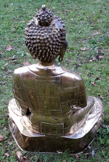 Buddha socha slitina kovů-mosaz  - 3
