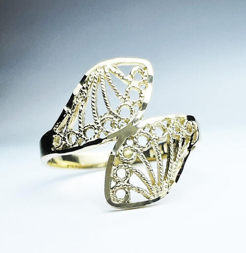 Stuchlík zlatý prsten Motýl 031659  - 3