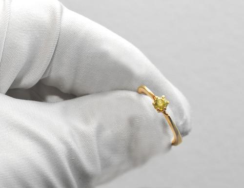 Zlatý prsten s barevným diamantem PD138  - 3