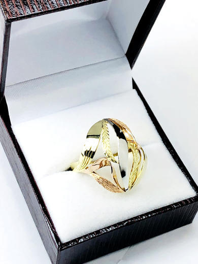Zlatý prsten retro 012338  - 4