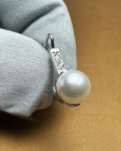 Stuchlík perlové náušnice s diamanty 023500  - 6